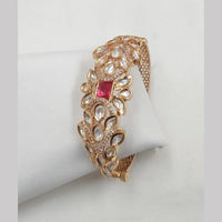 NAFJ Designer Gold Plated Polki Kundan Openable Bracelet