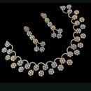 NAFJ Elegant 2 Tone Plated Austrian Stones Necklace Set
