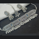 NAFJ Silver-Plated Crystal & Beads Classic Beauty Reimagined Choker Necklace Set