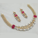 NAF Gold-Plated American Diamonds Weddings & Parties Necklace Set