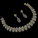 NAF 2 Tone-Plated American Diamonds Weddings & Parties Necklace Set