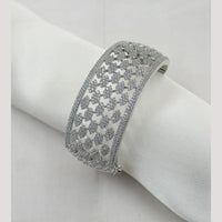 NAFJ Silver Plated American Diamond Openable Bracelet