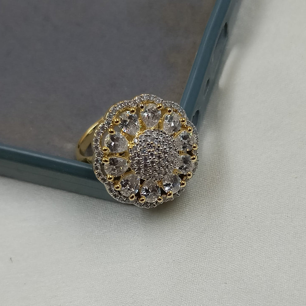 NAFJ  Elegant American Diamond Ring Perfect for Weddings & Parties