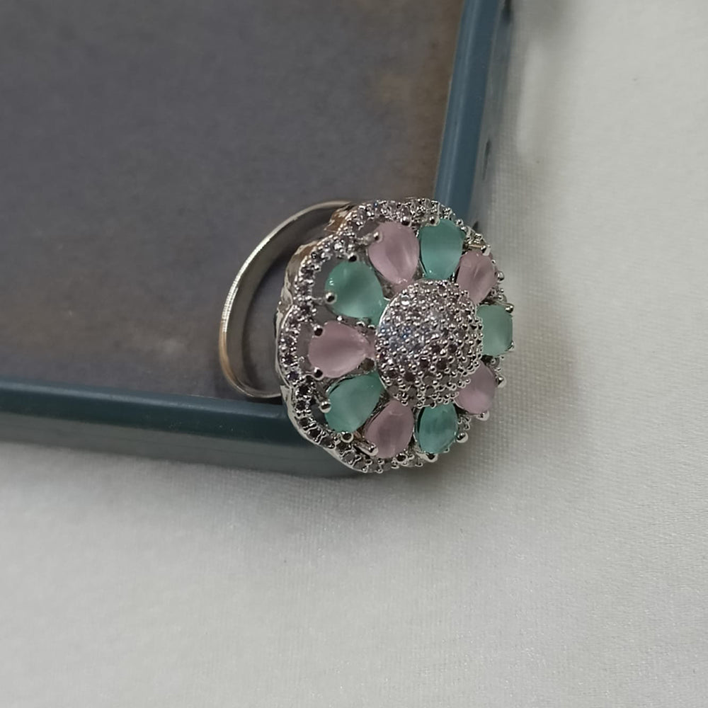 NAFJ  Elegant American Diamond Ring Perfect for Weddings & Parties