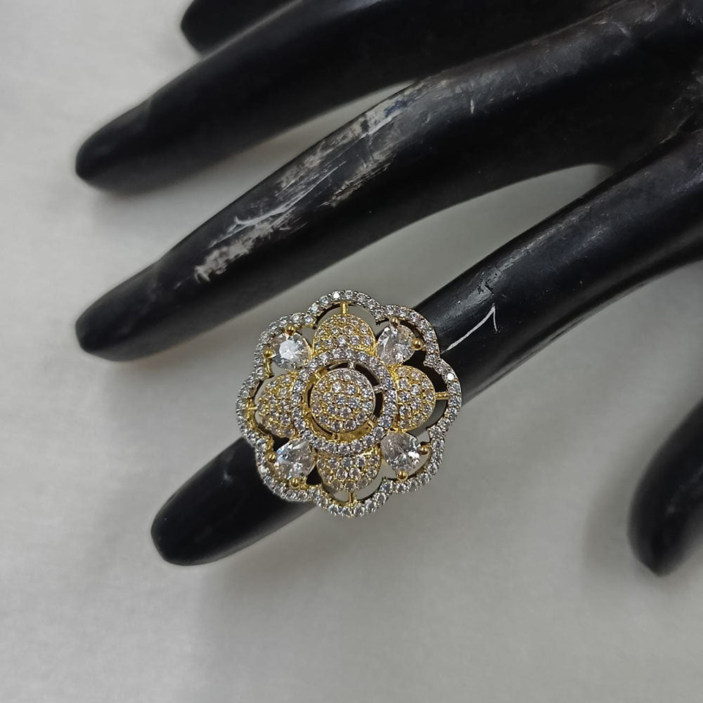 NAFJ Luxury American Daimonds Ring Ideal for Bridal & Festive Occasions