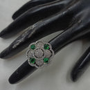 NAFJ Luxury American Daimonds Ring Ideal for Bridal & Festive Occasions