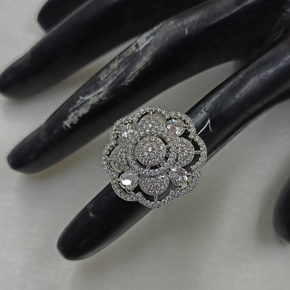 NAFJ Luxury American Daimonds Ring Ideal for Bridal & Festive Occasions