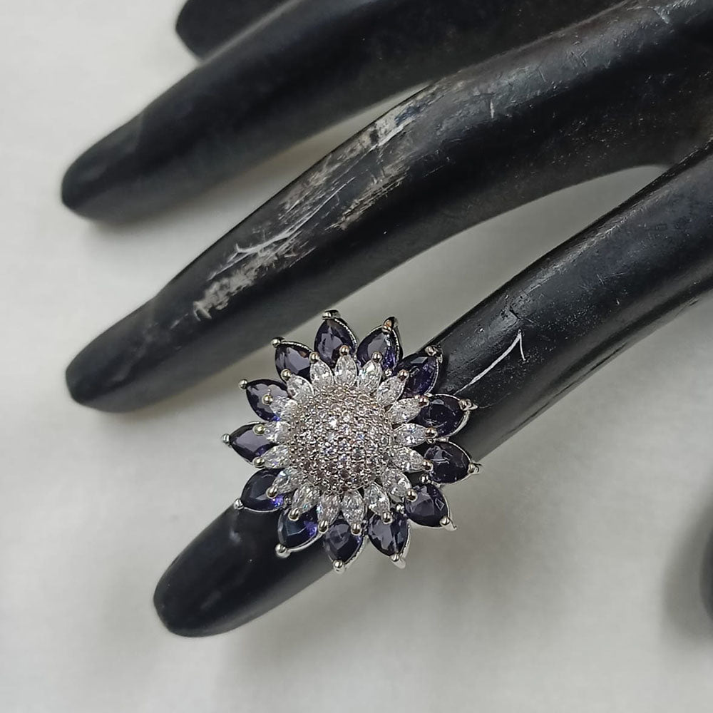 NAFJ Glamorous American Daimonds Ring Statement Jewelry for Women