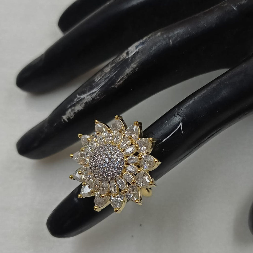 NAFJ Glamorous American Daimonds Ring Statement Jewelry for Women