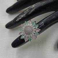 NAFJ Glamorous American Daimonds Ring Statement Jewelry for Women