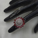 NAFJ Glamorous American Daimonds Ring Statement Jewelry for Women