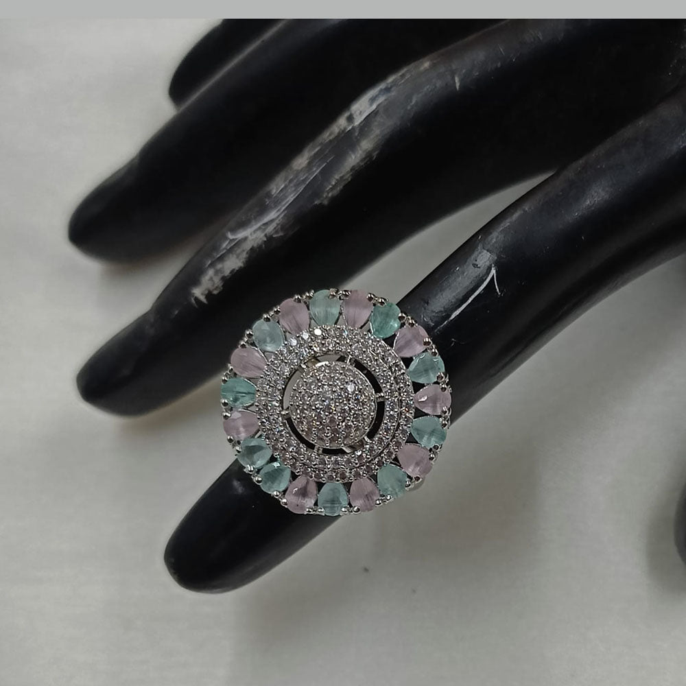 NAFJ Glamorous American Daimonds Ring Statement Jewelry for Women