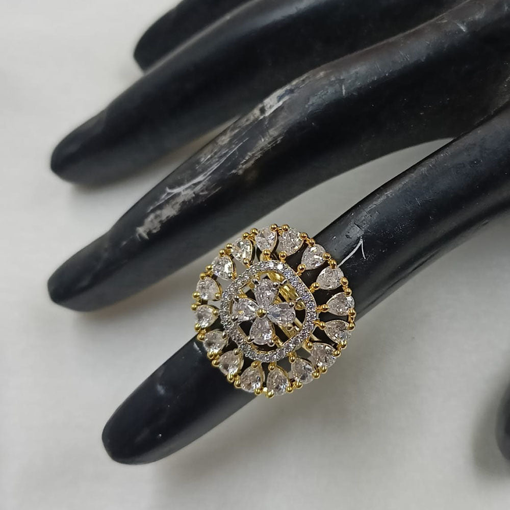 NAFJ Glamorous American Daimonds Ring Statement Jewelry for Women