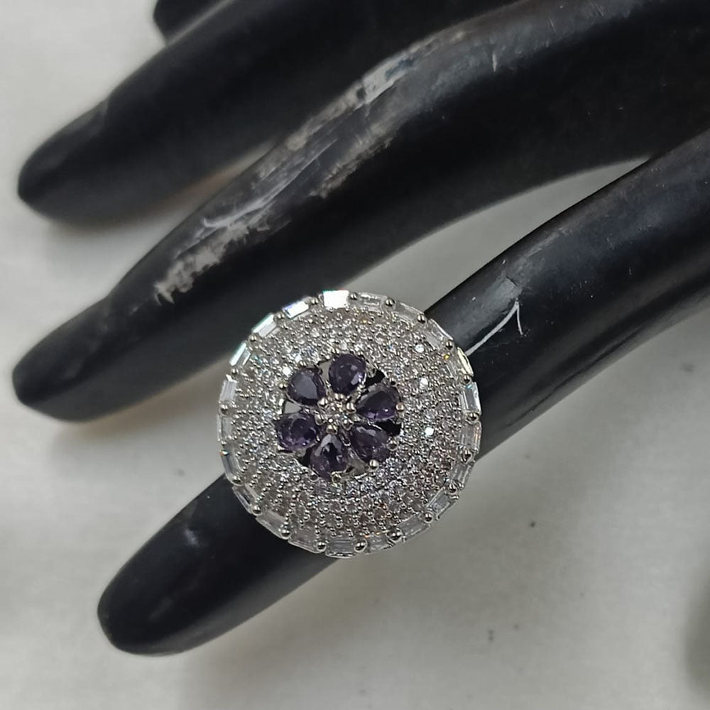 NAFJ  Elegant American Diamond Ring Perfect for Weddings & Parties