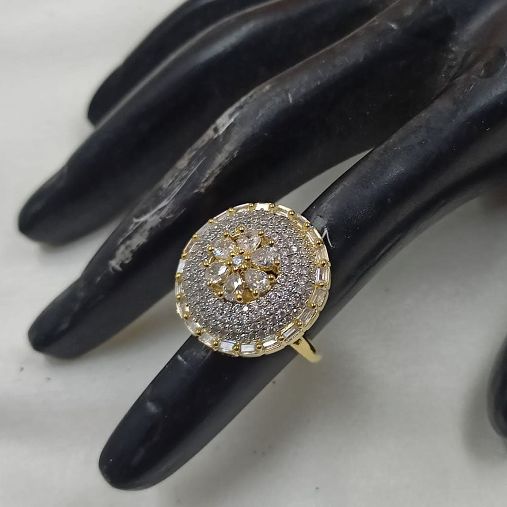 NAFJ  Elegant American Diamond Ring Perfect for Weddings & Parties