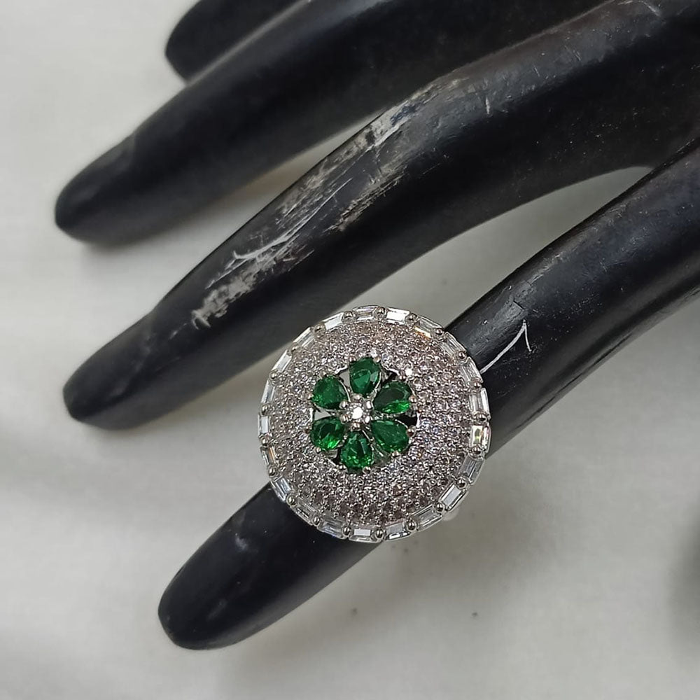 NAFJ  Elegant American Diamond Ring Perfect for Weddings & Parties