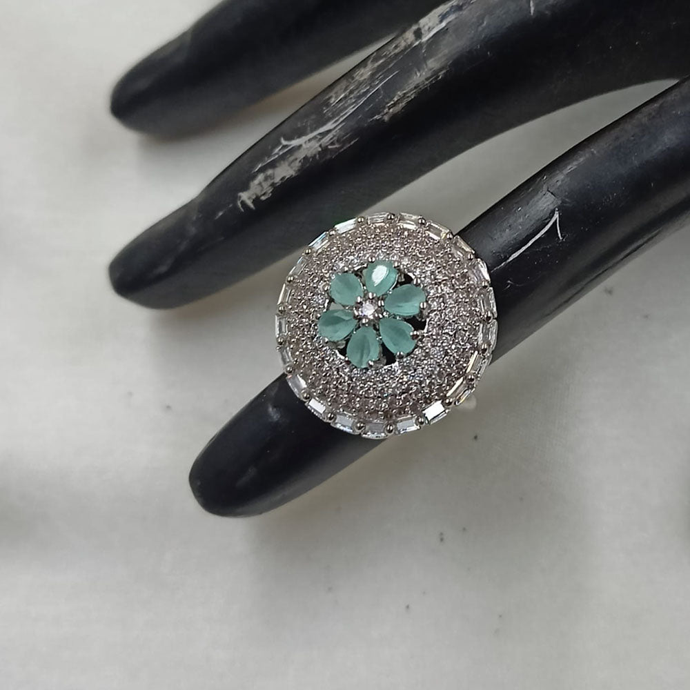 NAFJ  Elegant American Diamond Ring Perfect for Weddings & Parties