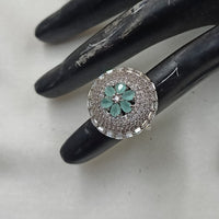 NAFJ  Elegant American Diamond Ring Perfect for Weddings & Parties