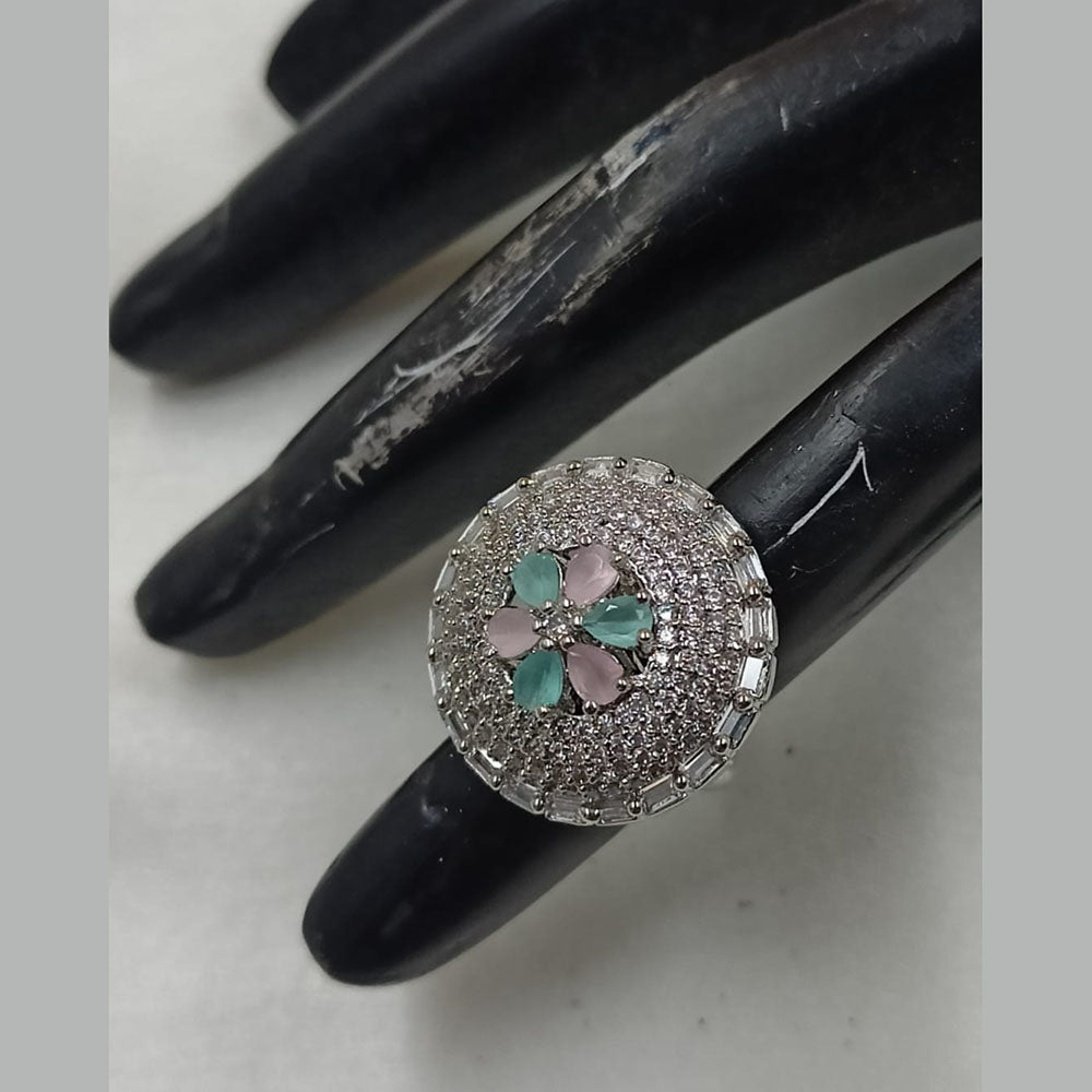 NAFJ  Elegant American Diamond Ring Perfect for Weddings & Parties