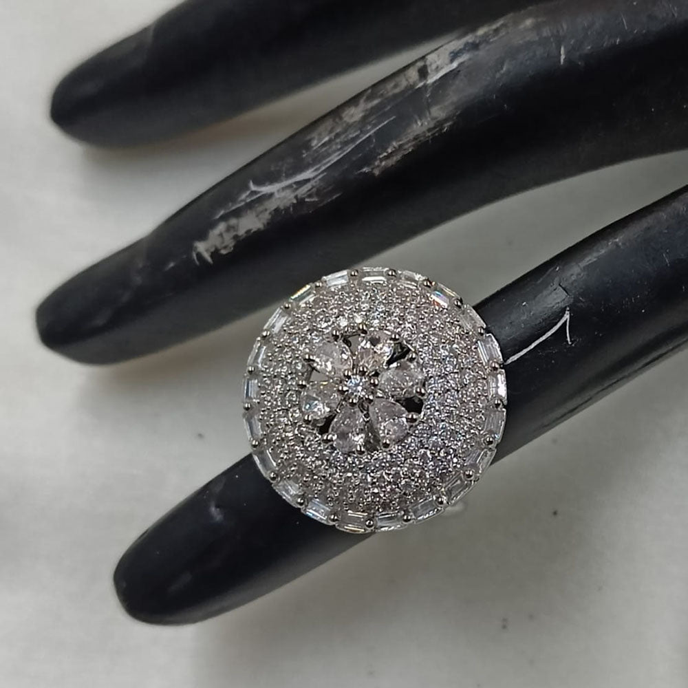 NAFJ  Elegant American Diamond Ring Perfect for Weddings & Parties