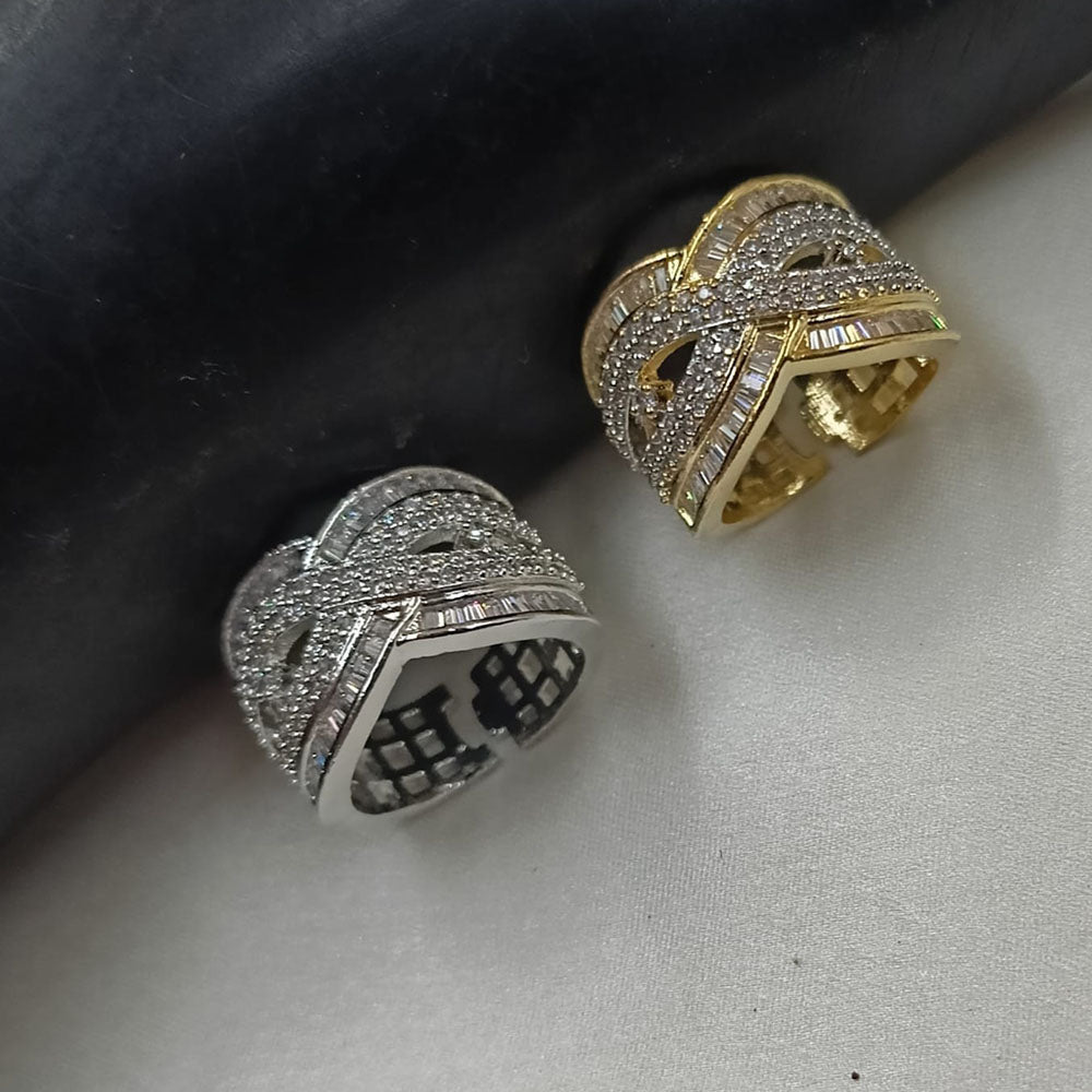 NAFJ Stylish American Diamond Ring Fashion-Forward Accessory