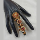 NAFJ  Luxe Gold Plated with Pota Stone & Pearls Glow Ring
