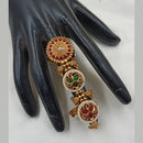 NAFJ  Luxe Gold Plated with Pota Stone & Pearls Glow Ring