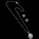 NAFJ Diva Style Silver Plated American Diamond Pendant & Chain Set