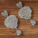 NAFJ Silver Plated American Diamond Dangler Earrings
