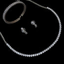 NAFJ Rose Gold \ Silver Plated American Diamond Combo Set