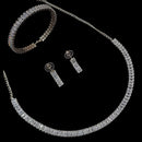 NAFJ Rose Gold \ Silver Plated American Diamond Combo Set