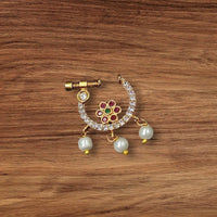 NAFJ Gold Plated Austrian Stone Nose Ring