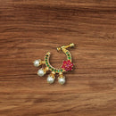 NAFJ Gold Plated Austrian Stone Nose Ring