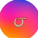 NAFJ Gold Plated Austrian Stone Nose Ring