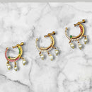 NAFJ Gold Plated Austrian Stone Nose Ring