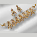 NAFJ Gold Plated Pota Stone And Pearl Choker Necklace Set