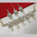 NAFJ Gold Plated Crystal And Austrian Pearl Choker Necklace Set