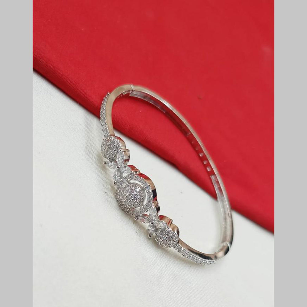 NAFJ Silver Plated Austrian Stone Openable Bracelet