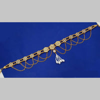 NAFJ Gold Plated Austrian Stone And Pearl Kamarbandh