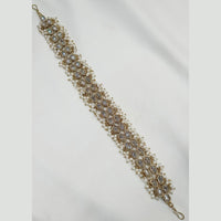 NAFJ Gold Plated Traditional Shiny Crystals And Pearls Sheeshphool
