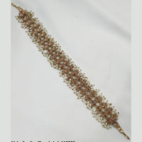 NAFJ Gold Plated Traditional Shiny Crystals And Pearls Sheeshphool