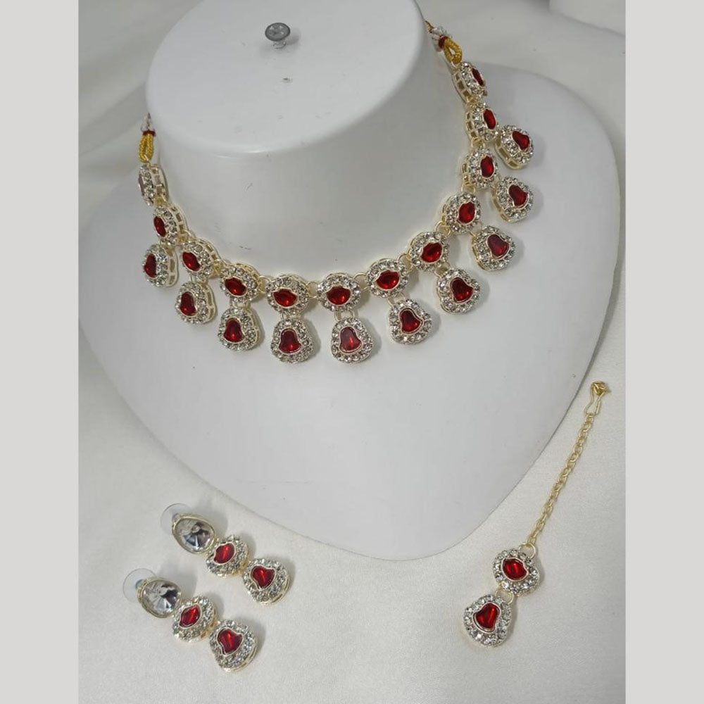 NAFJ Kundan Choker Necklace Set