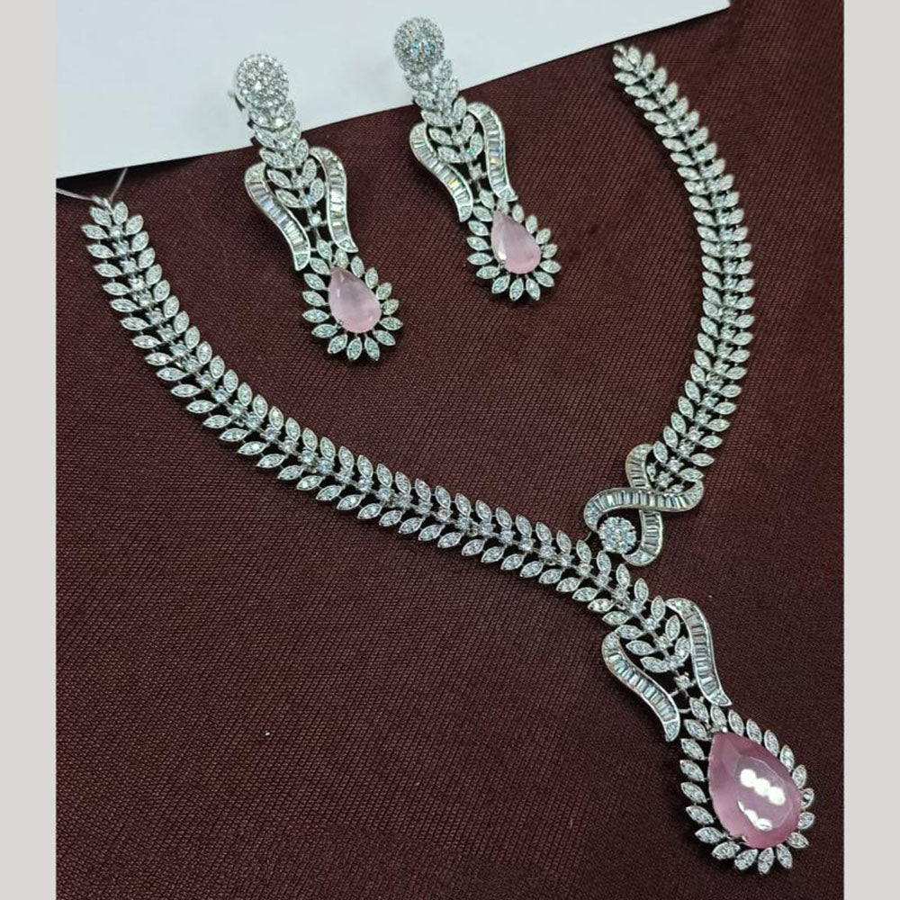 NAFJ American Diamond Necklace Set
