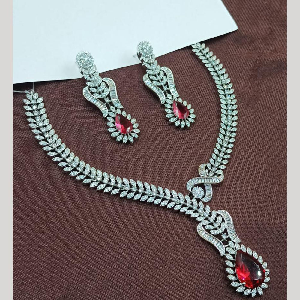 NAFJ American Diamond Necklace Set