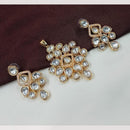 NAFJ Stylish Kundan Pendant Set With Matching Earrings