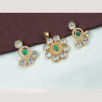 NAFJ Stylish Kundan Pendant Set With Matching Earrings