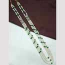 NAFJ Classic Beads And Austrian Stone Long Necklace for Men