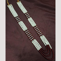 NAFJ Classic Beads And Austrian Stone Long Necklace for Men