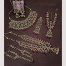 NAFJ Gorgeous Crystal Stone Beads And Pearl Bridal Set