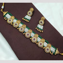 NAFJ Antique Finish Choker with Beads and Earrings
